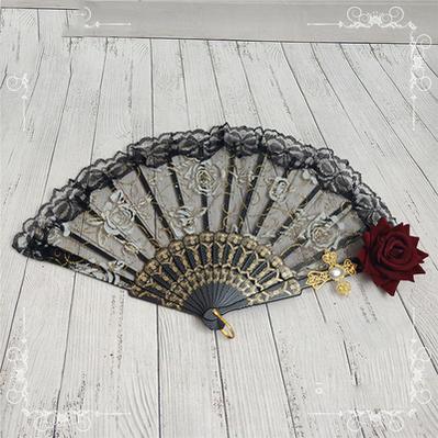Gothic Lolita Lace Gorgeous Folding Fan - Image 13