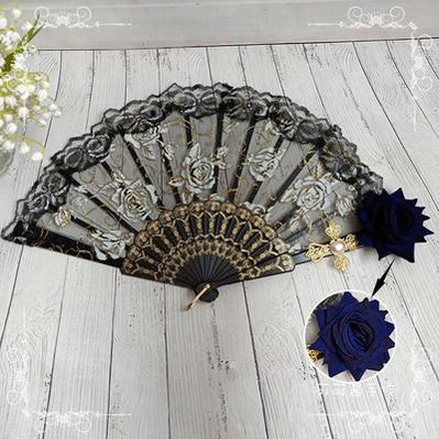 Gothic Lolita Lace Gorgeous Folding Fan - Image 14