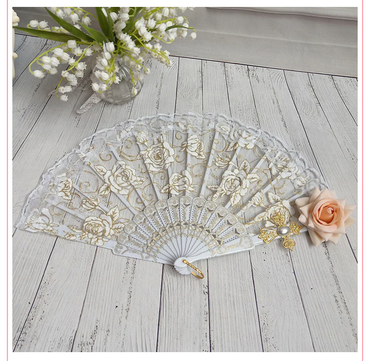 Gothic Lolita Lace Gorgeous Folding Fan - Image 4