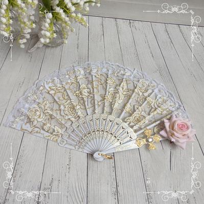 Gothic Lolita Lace Gorgeous Folding Fan - Image 5