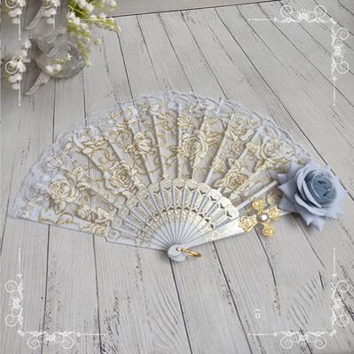 Gothic Lolita Lace Gorgeous Folding Fan - Image 7