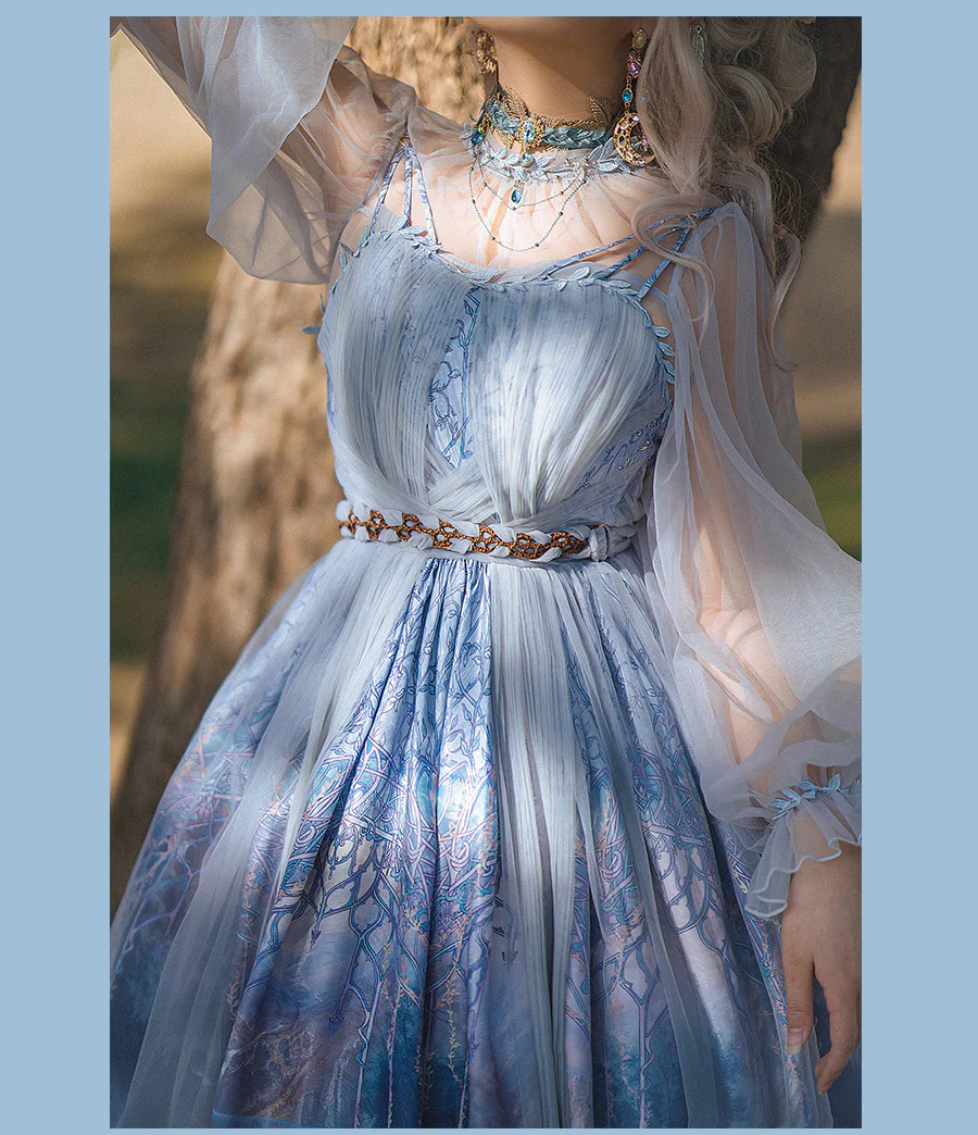 Dense Forest Corridor - Elegant Lolita Jumper Dress - Image 17