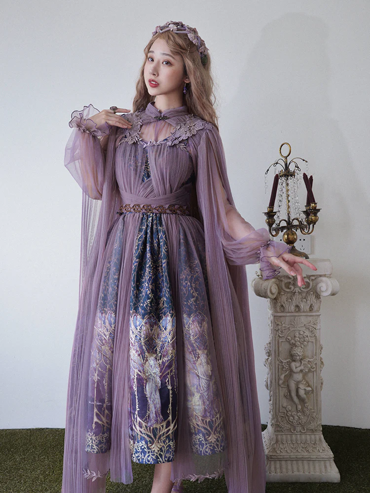 Dense Forest Corridor - Elegant Lolita Jumper Dress - Image 27