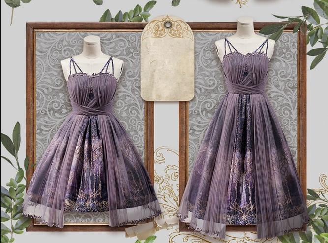 Dense Forest Corridor - Elegant Lolita Jumper Dress - Image 8