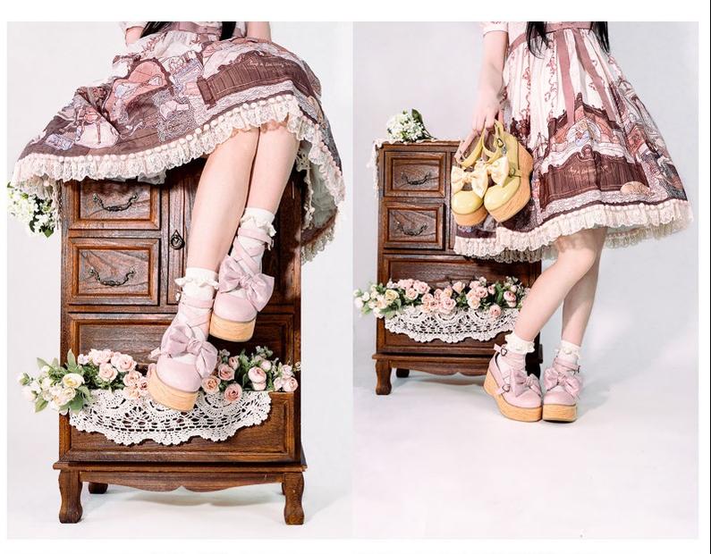 MODO - Multicolors Sweet Lolita Bow Platform Shoes - Image 20