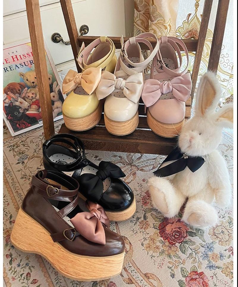 MODO - Multicolors Sweet Lolita Bow Platform Shoes - Image 4