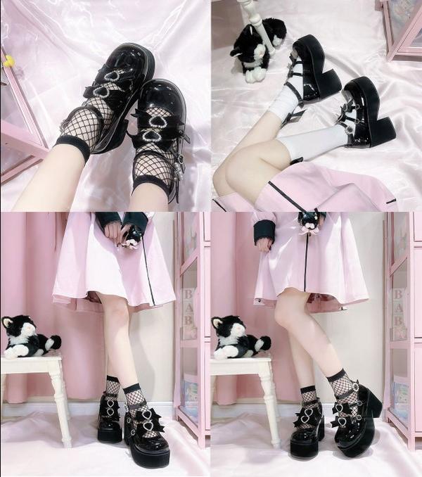Sweet Lolita Heel Punk Platform Shoes - Image 15