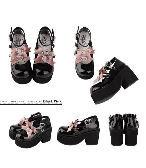 Sweet Lolita Heel Punk Platform Shoes - Image 3