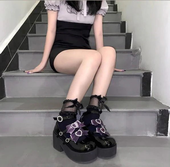 Sweet Lolita Heel Punk Platform Shoes - Image 8