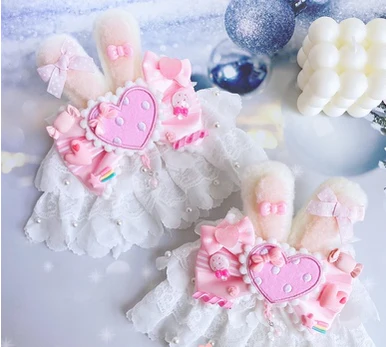 Sweet Lolita Lace Rabbit Ears Cuffs Multicolor - Image 23
