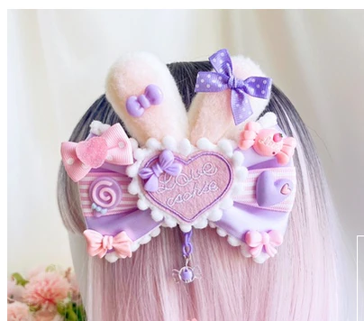 Sweet Lolita Lace Rabbit Ears Cuffs Multicolor - Image 5