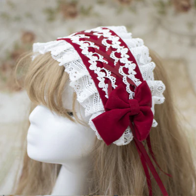 Sweet Lolita Lace Bow Hairband Multicolors - Image 18