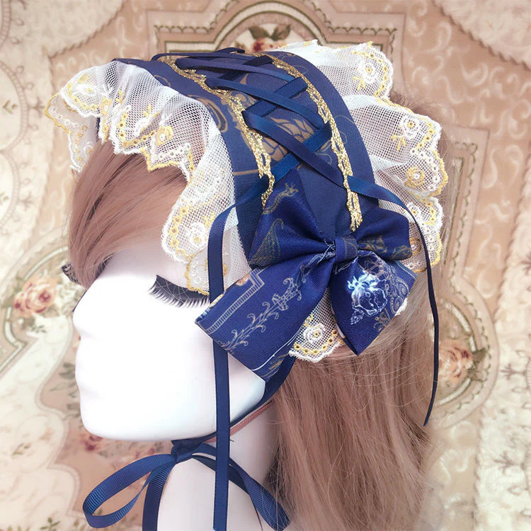 Sweet Lolita Lace Bow Hairband Multicolors - Image 7
