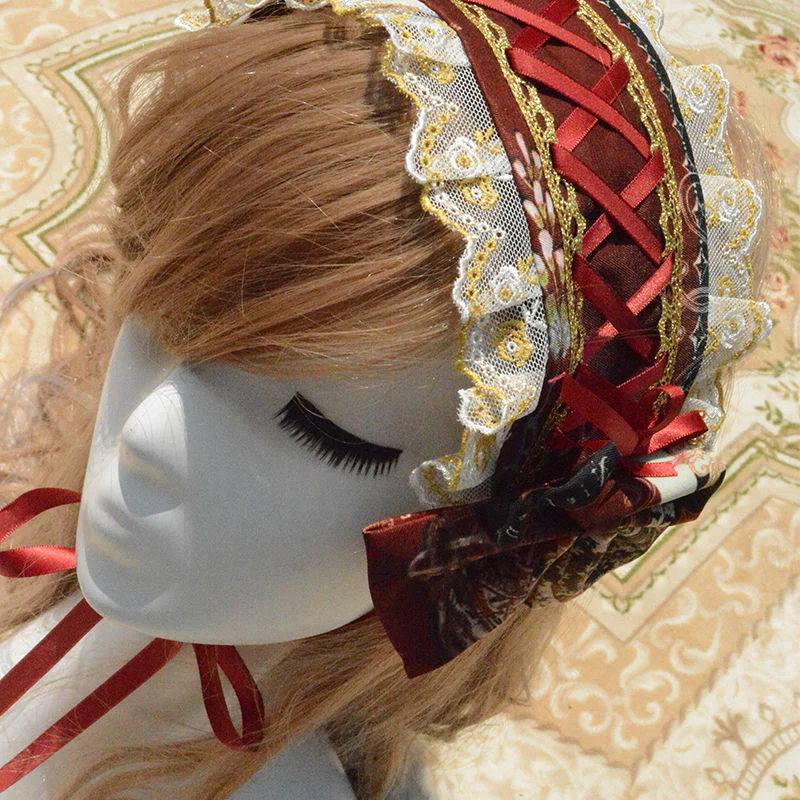 Sweet Lolita Lace Bow Hairband Multicolors - Image 8