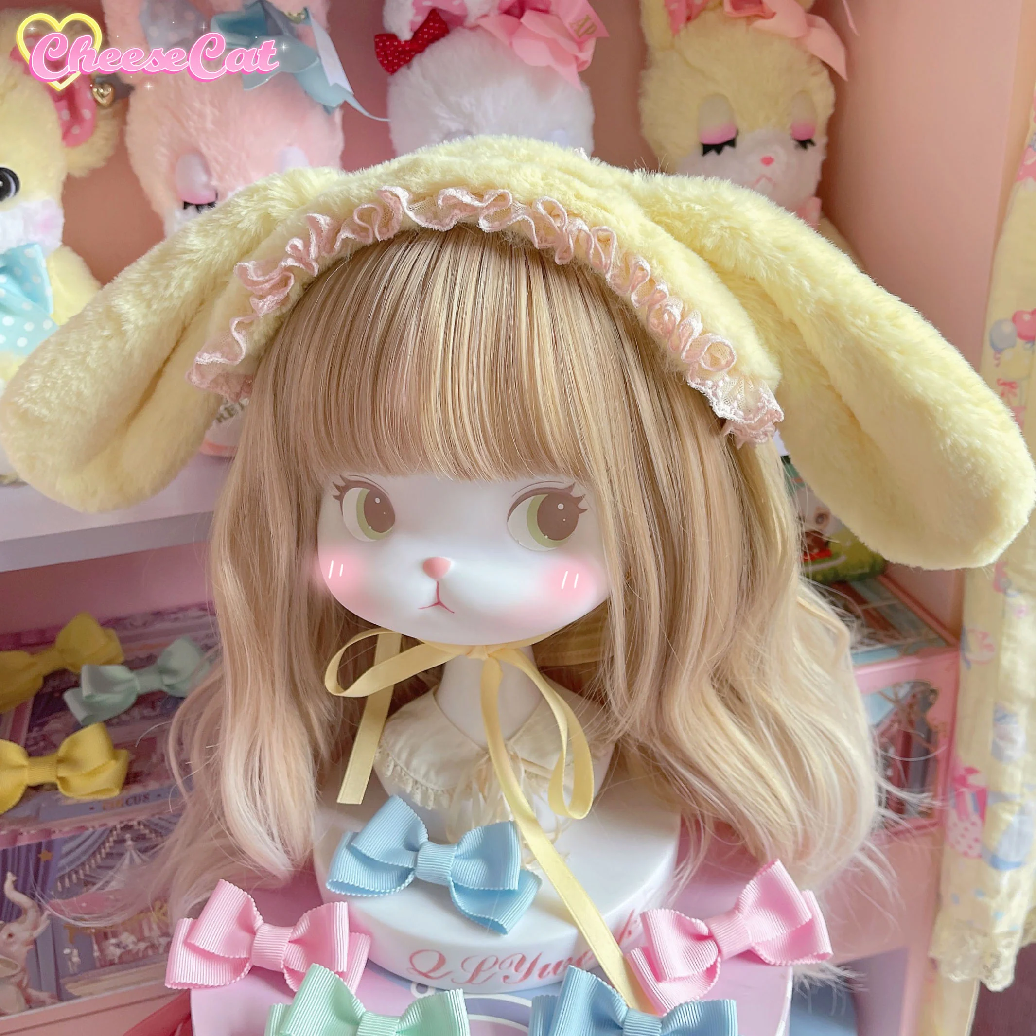 Cheese Cat - Fluffy Lop-Eared Bunny Sweet Lolita Hairband - Image 10