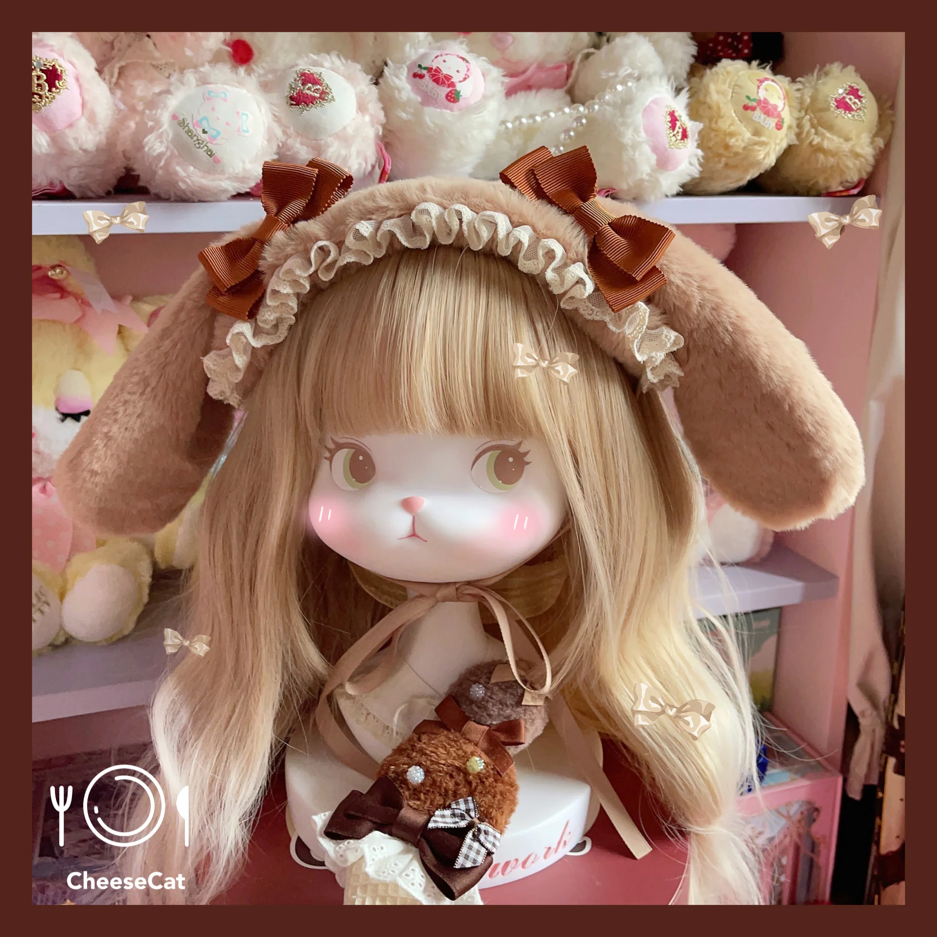 Cheese Cat - Fluffy Lop-Eared Bunny Sweet Lolita Hairband - Image 14