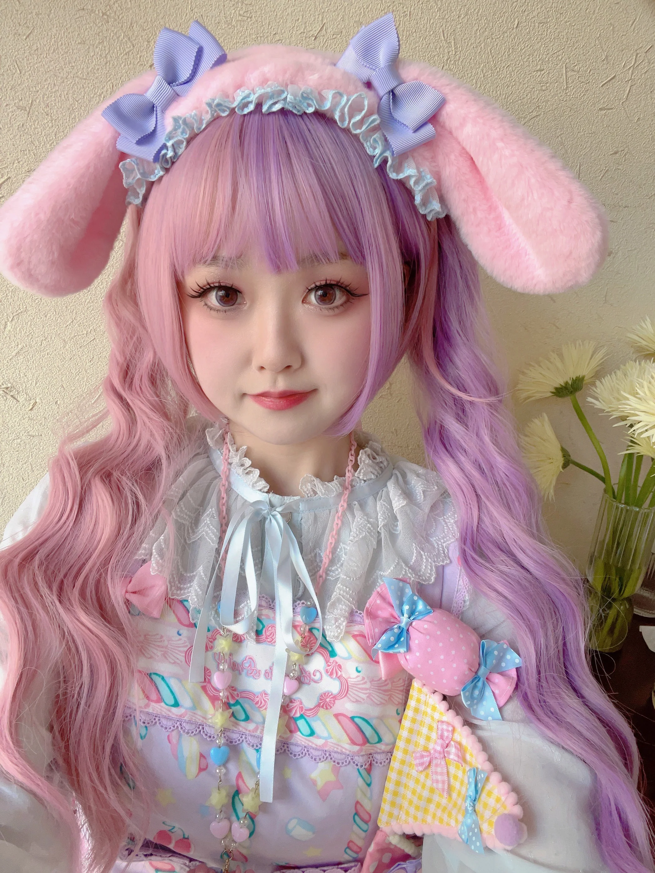 Cheese Cat - Fluffy Lop-Eared Bunny Sweet Lolita Hairband - Image 3