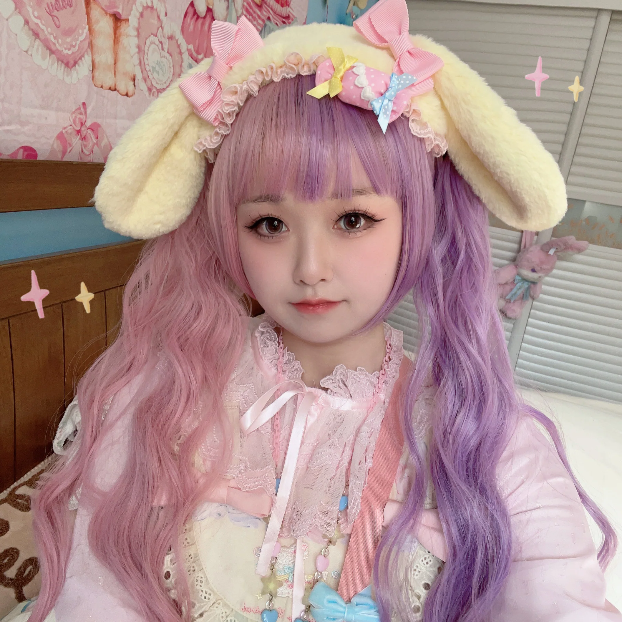 Cheese Cat - Fluffy Lop-Eared Bunny Sweet Lolita Hairband - Image 4