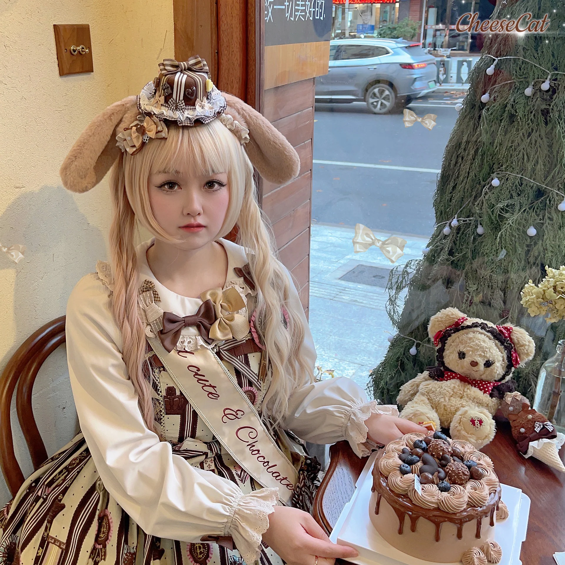 Cheese Cat - Fluffy Lop-Eared Bunny Sweet Lolita Hairband - Image 5