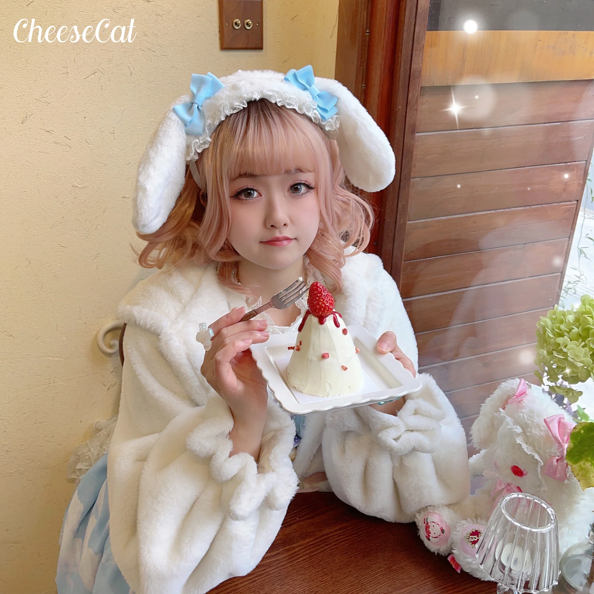 Cheese Cat - Fluffy Lop-Eared Bunny Sweet Lolita Hairband - Image 6