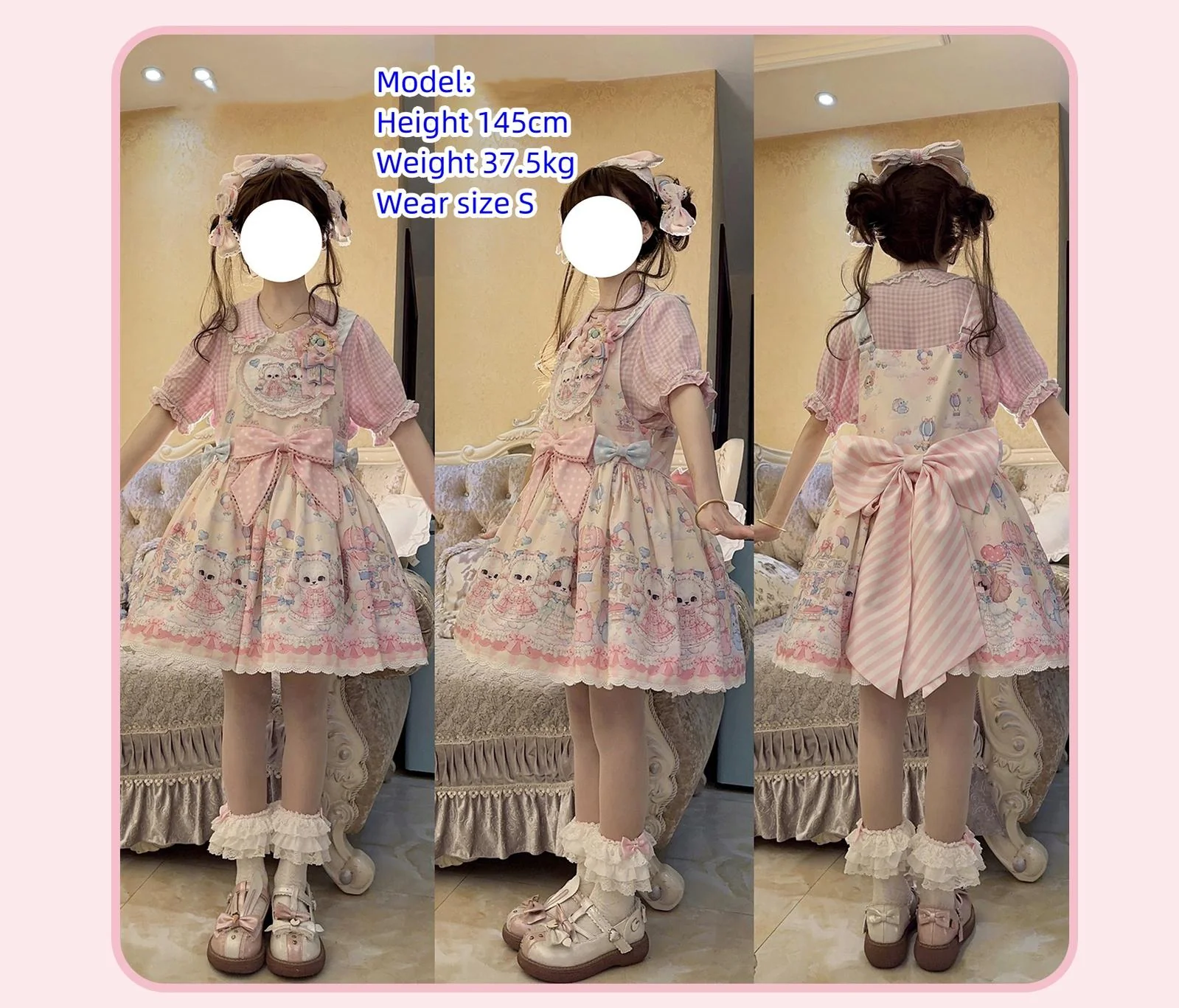 Puppy Parks - Sweet Lolita Kawaii Puppy Lolita Salopette - Image 10