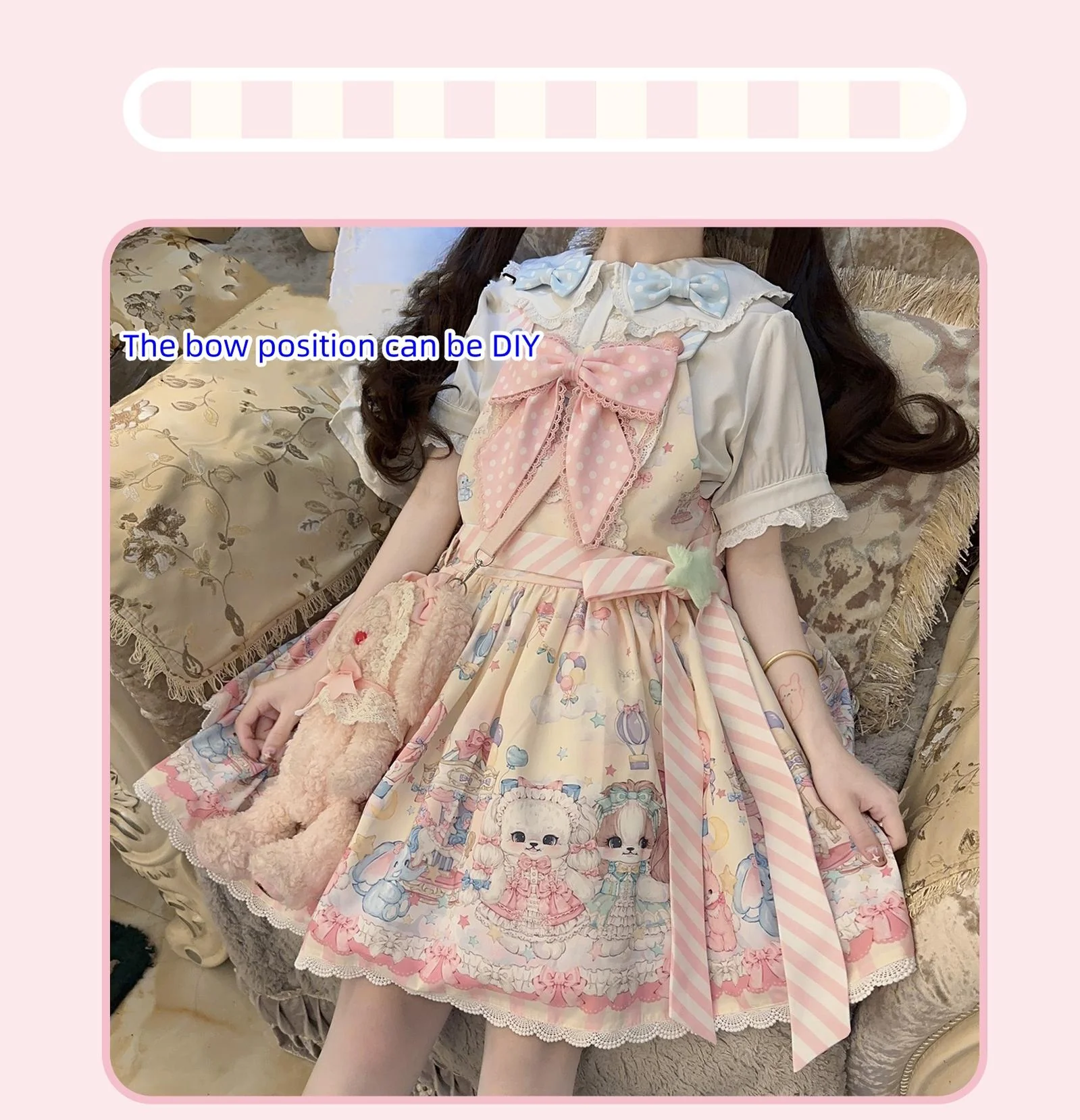 Puppy Parks - Sweet Lolita Kawaii Puppy Lolita Salopette - Image 12