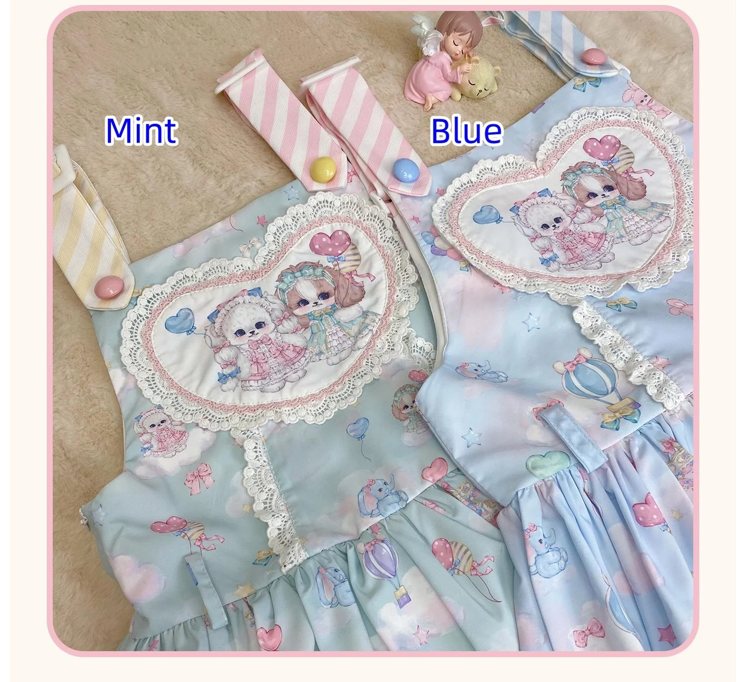 Puppy Parks - Sweet Lolita Kawaii Puppy Lolita Salopette - Image 26