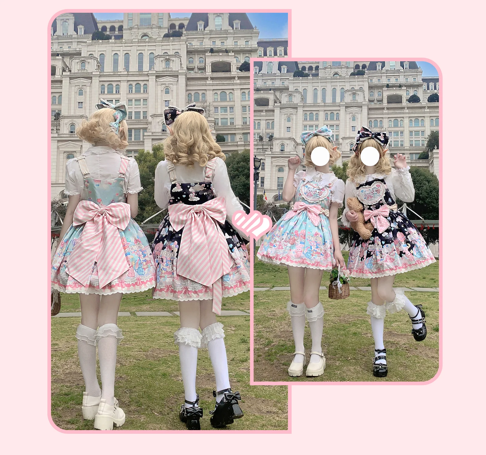Puppy Parks - Sweet Lolita Kawaii Puppy Lolita Salopette - Image 3