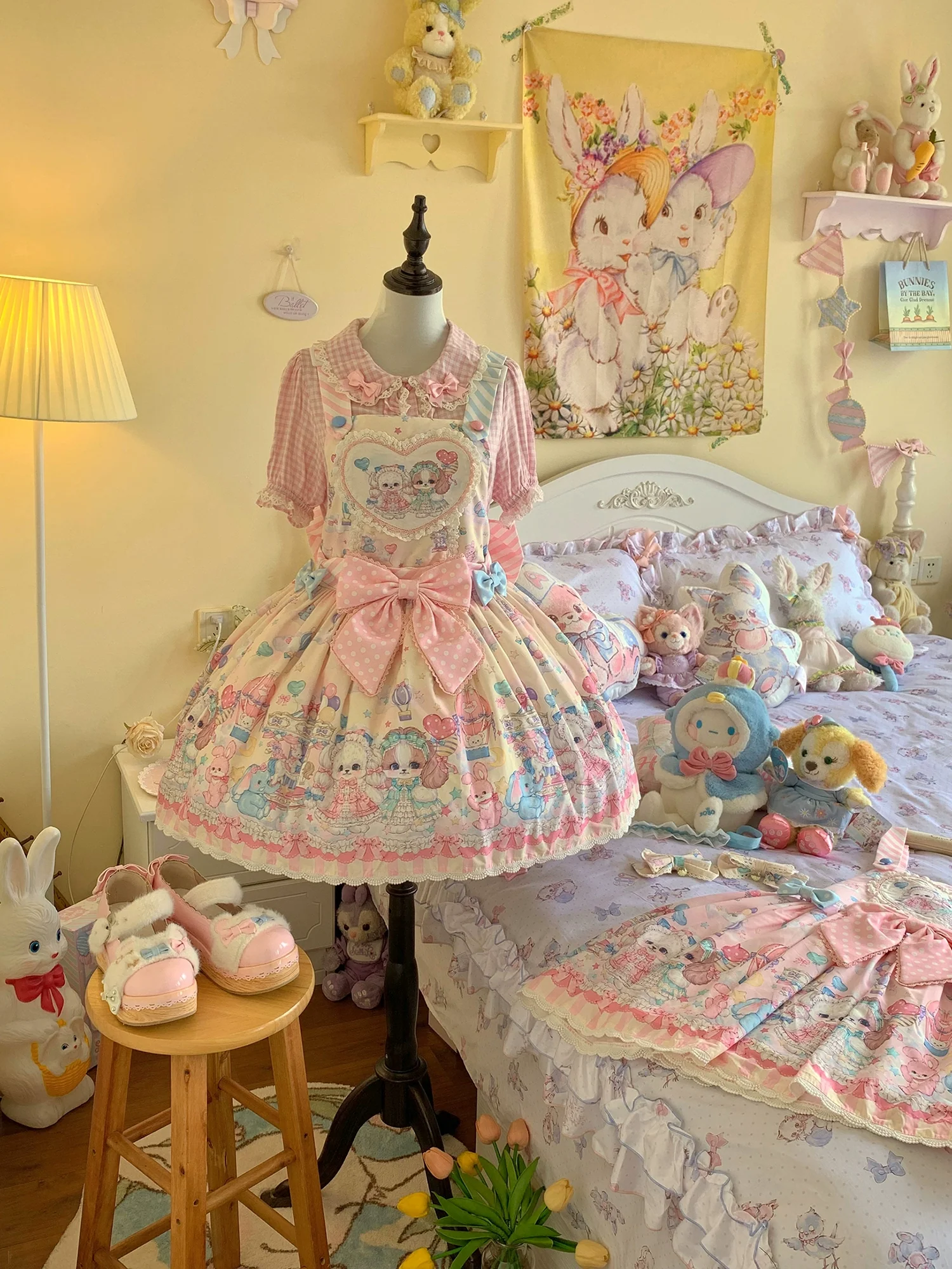 Puppy Parks - Sweet Lolita Kawaii Puppy Lolita Salopette - Image 31