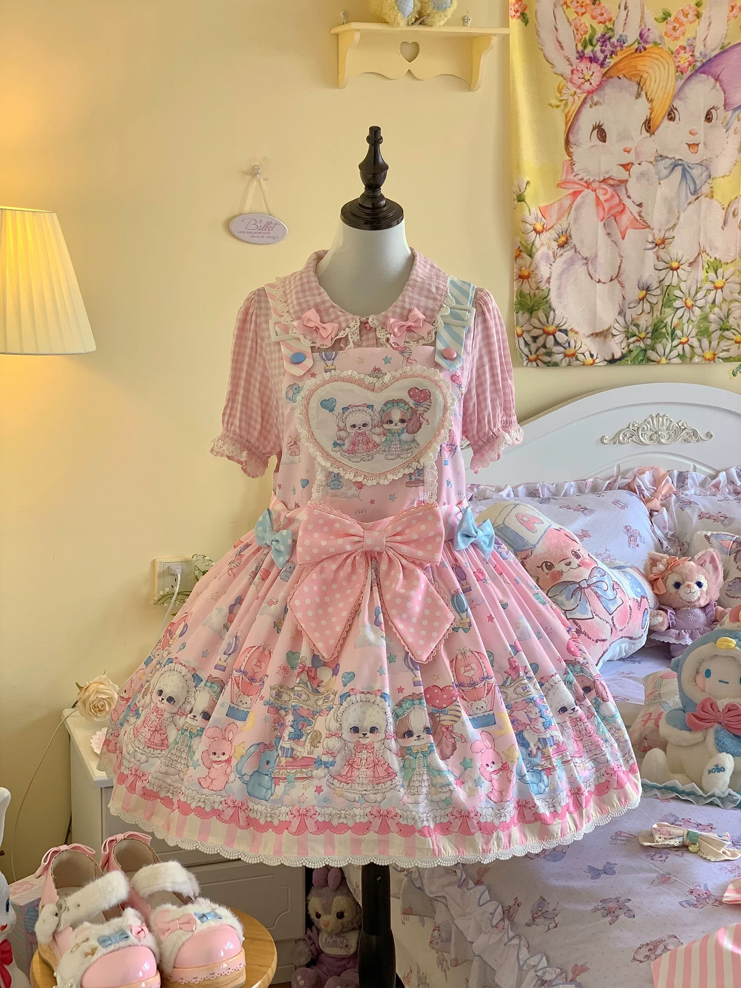 Puppy Parks - Sweet Lolita Kawaii Puppy Lolita Salopette - Image 32