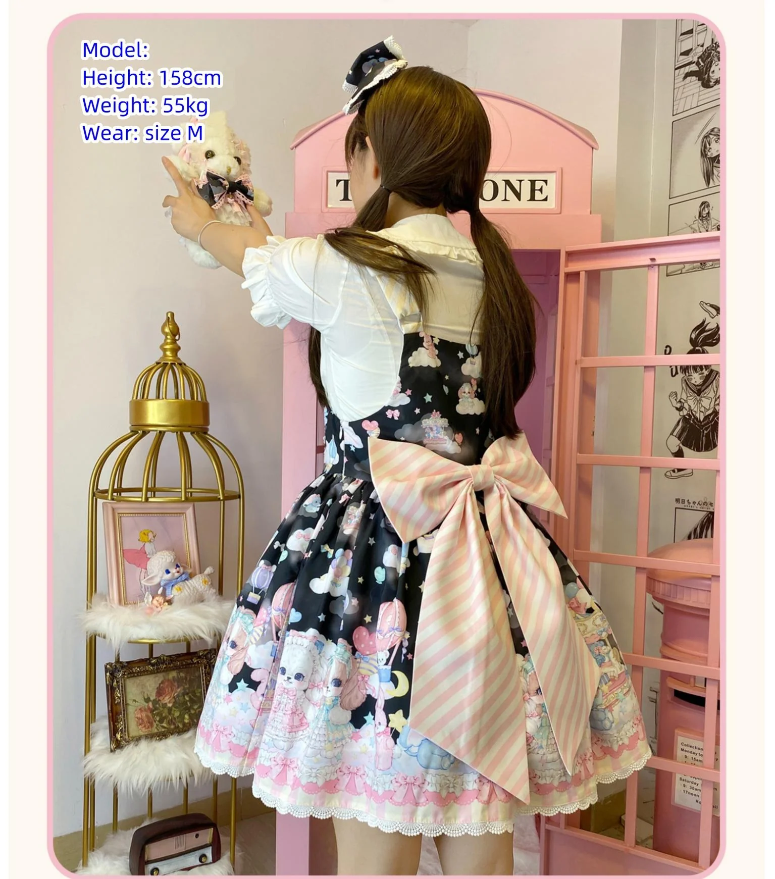 Puppy Parks - Sweet Lolita Kawaii Puppy Lolita Salopette - Image 9