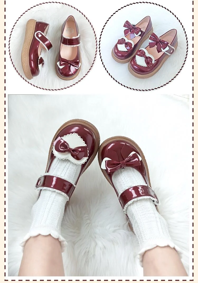 Cute Milkmaid Round Toe Multicolor Lolita Shoes - Image 10