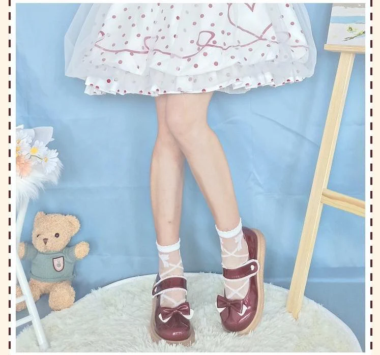 Cute Milkmaid Round Toe Multicolor Lolita Shoes - Image 24
