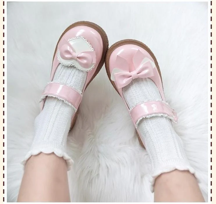 Cute Milkmaid Round Toe Multicolor Lolita Shoes - Image 25