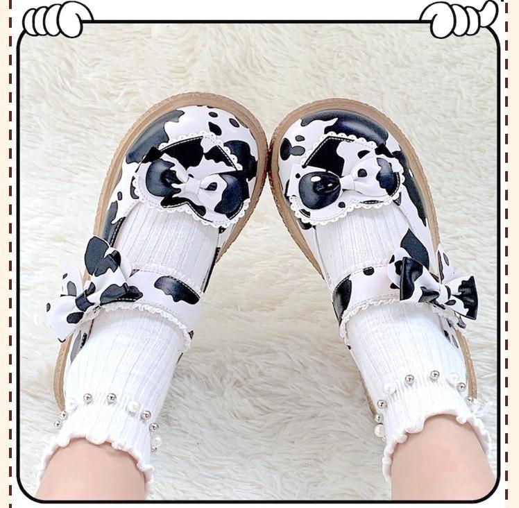 Cute Milkmaid Round Toe Multicolor Lolita Shoes - Image 32