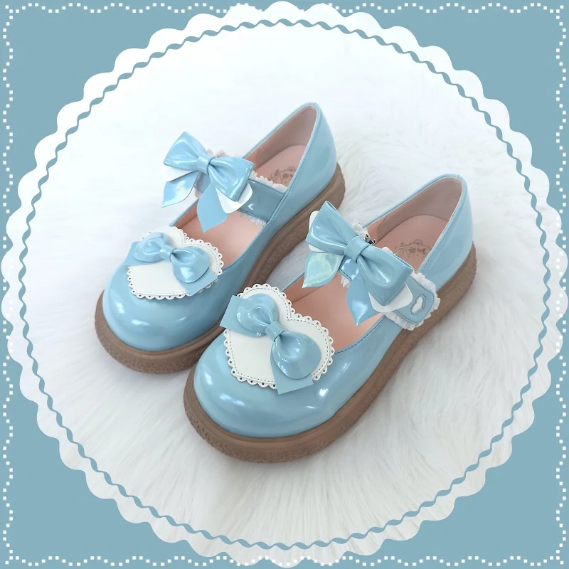 Cute Milkmaid Round Toe Multicolor Lolita Shoes - Image 6