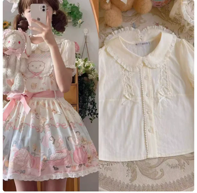 MeowMeow - Sheep Pattern Waltz Princess Lolita JSK Salopette - Image 20