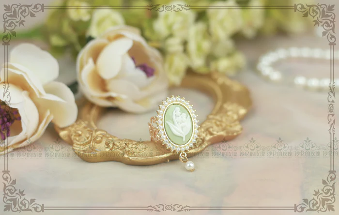 Cameo Lolita Pearl Rings 4 Colors - Image 4