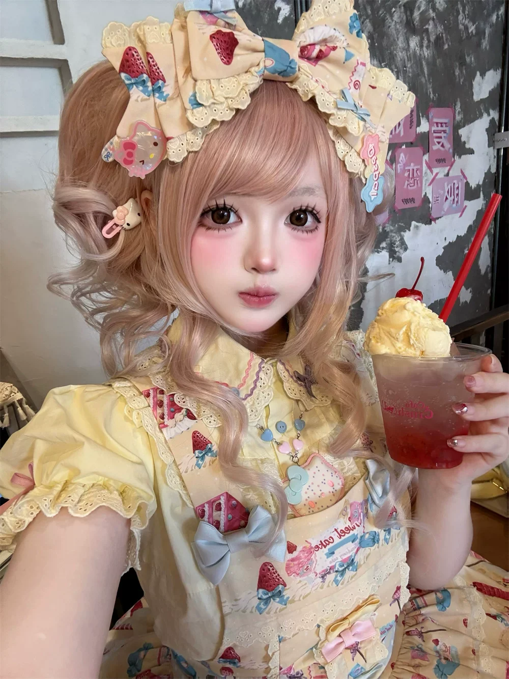 Cute More - Candy Colored Sweet Lolita Blouse, Ruffled Collar - Image 10