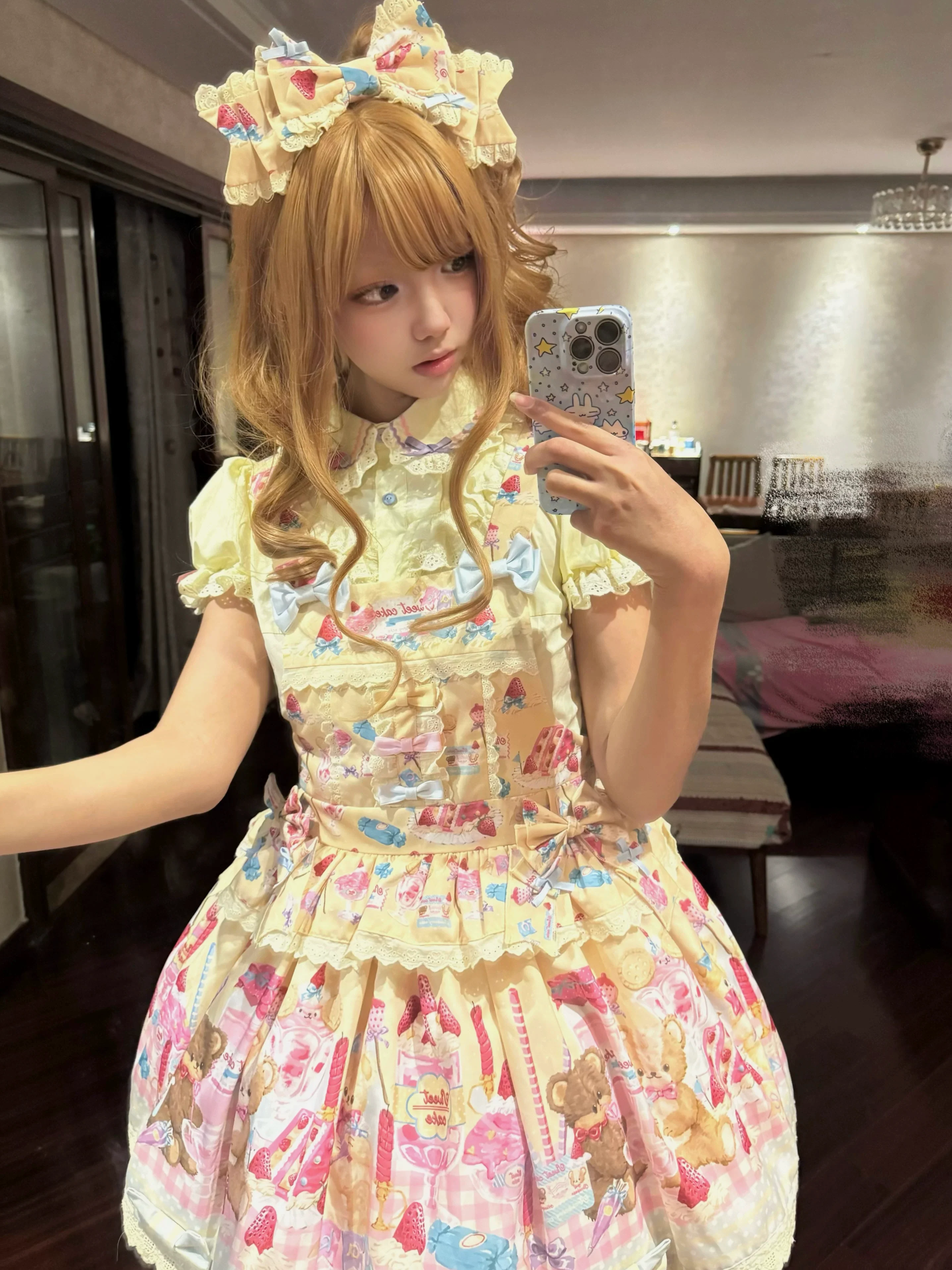 Cute More - Candy Colored Sweet Lolita Blouse, Ruffled Collar - Image 12