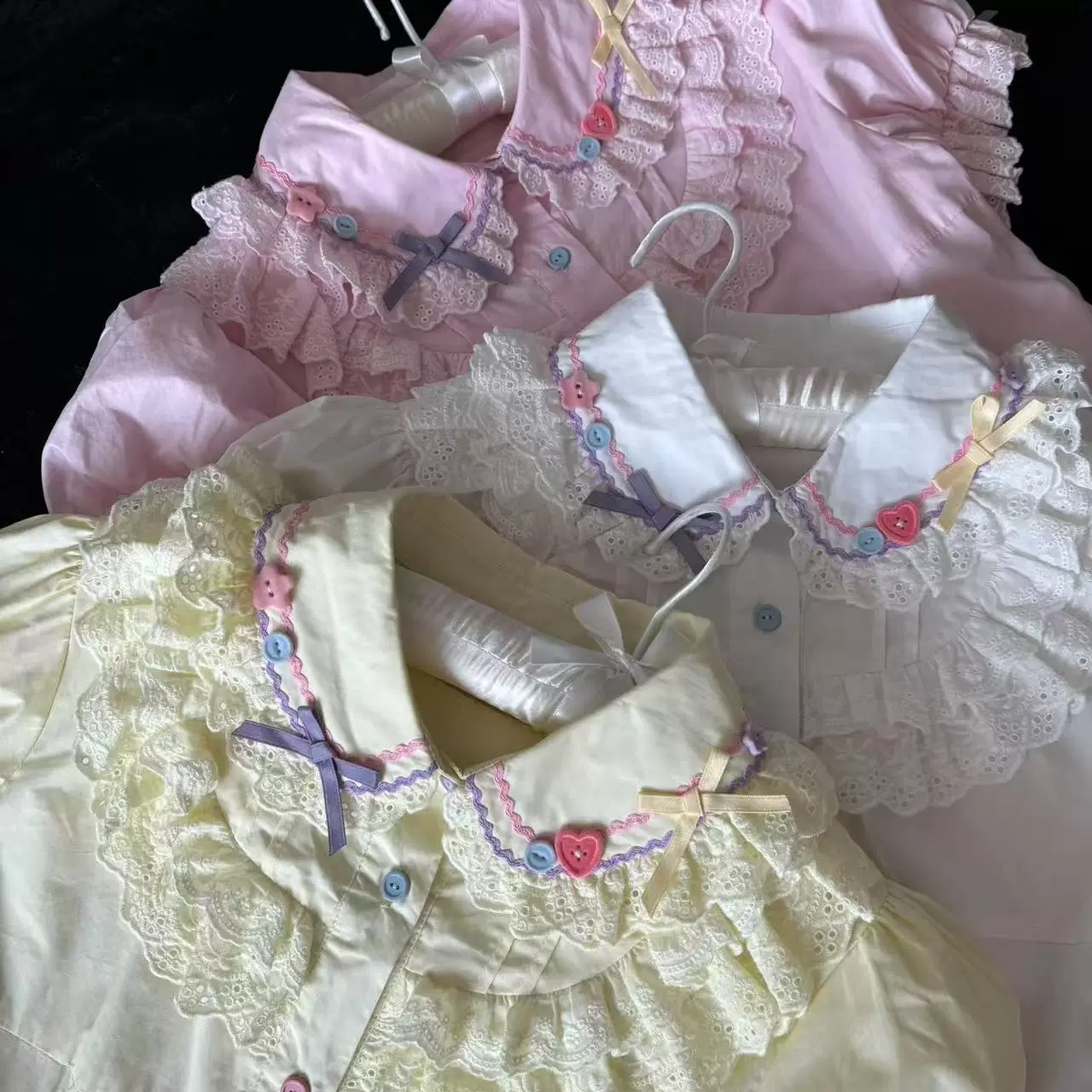 Cute More - Candy Colored Sweet Lolita Blouse, Ruffled Collar - Image 7