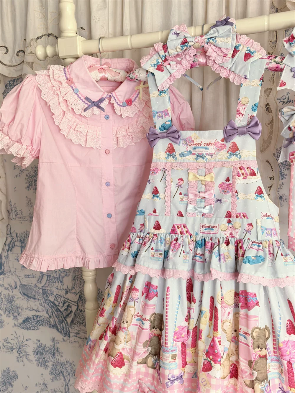 Cute More - Candy Colored Sweet Lolita Blouse, Ruffled Collar - Image 8