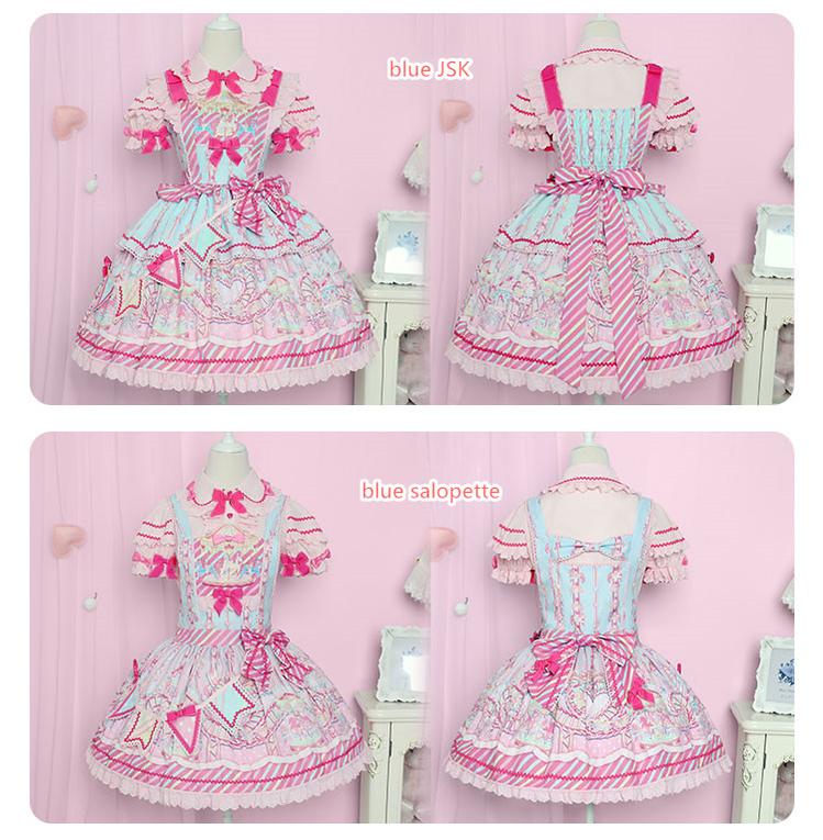 Candy Park - Sweet Lolita Print Jumper Dress - Image 29