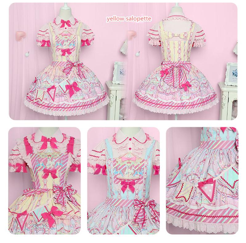 Candy Park - Sweet Lolita Print Jumper Dress - Image 30