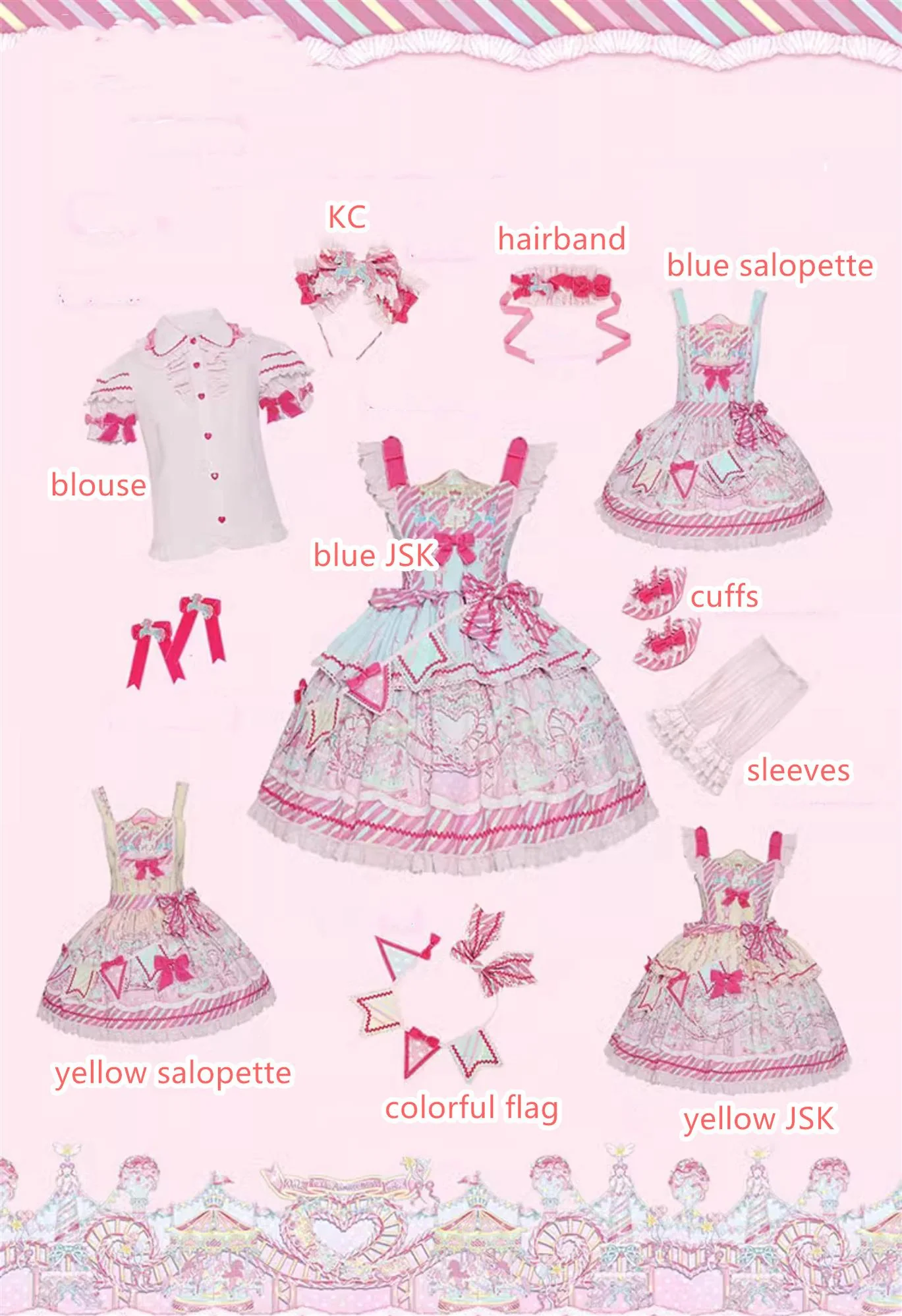 Candy Park - Sweet Lolita Print Jumper Dress - Image 31