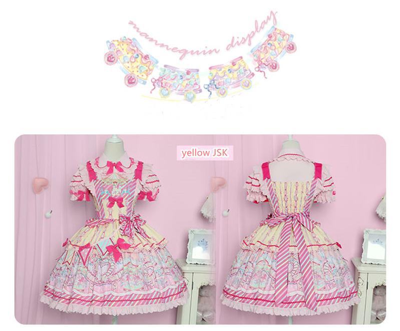Candy Park - Sweet Lolita Print Jumper Dress - Image 32