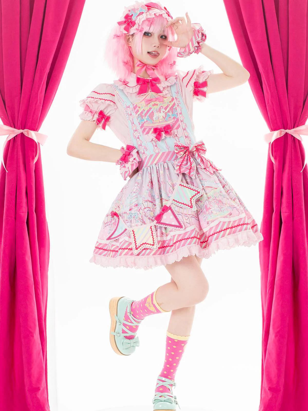 Candy Park - Sweet Lolita Print Jumper Dress - Image 39