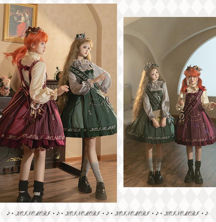 Classic Lolita Salopette Set Violin Preppy Style Dress - Image 3