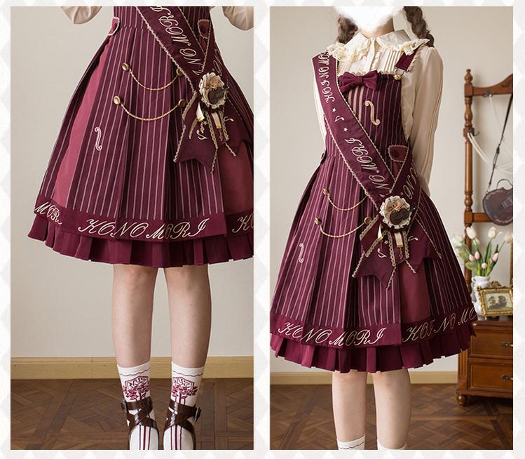Classic Lolita Salopette Set Violin Preppy Style Dress - Image 6