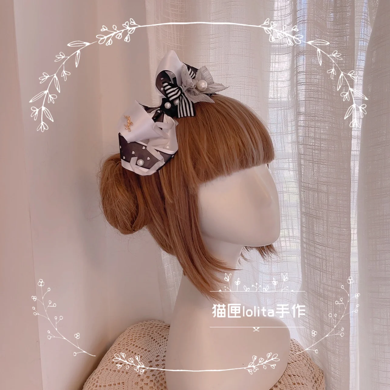 Cat Box - Night Party - Kawaii Lolita Small Top Hat KC Headdress - Image 6
